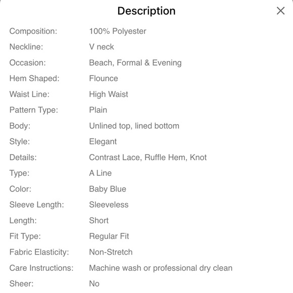 SHEIN VCAY A-Line Contrast Lace Tie Back 
Ruffle Hem Dress - Picture 11 of 11